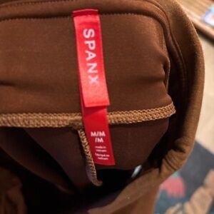 Spanx Faux Suede Brown/camel Leggings